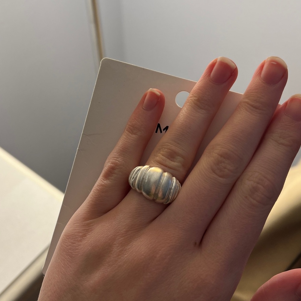 Large Croissant Dome Ring